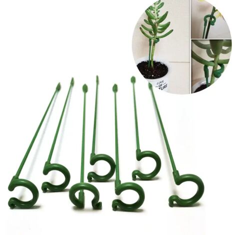 Lot de 10 Supports à Plantes en Plastique, Porte-Fleurs Réutilisables, Outil de Fixation Protecteur, Fournitures de Jardinage pour Support à Légumes (17 cm) (1/5)