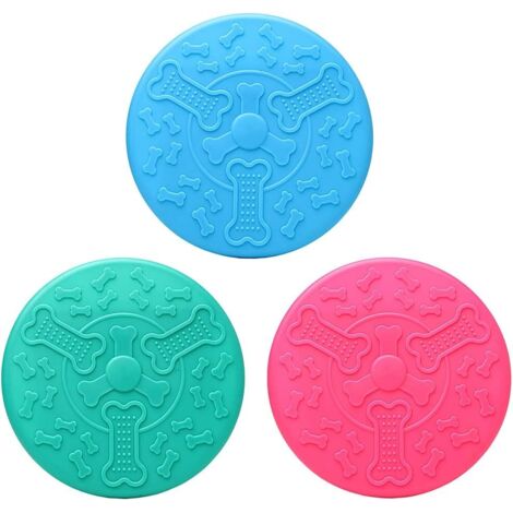 Frisbee pour Chien, Jouet Interactif en Caoutchouc Souple pour l’Extérieur, Idéal pour les Sports de Plein Air, le Jardinage, les Parcs, les Jeux de Lancer et d’Attraper. (1/5)