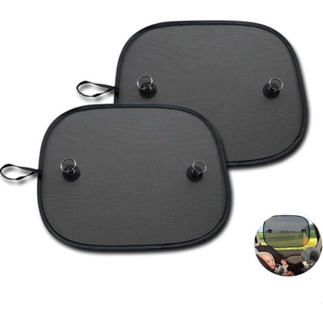 Pare-Soleil Universels Noirs pour Voiture avec Ventouses, Protection UV pour Bébé (2 Pièces) (1/5)