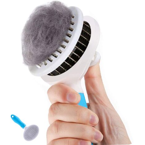 Cat Brush Pet Brush, Self-Cleaning Slicker Brush - Gently Removes Loose Undercoat, Mats and Matted Hair Grooming Brush for Cats Dogs Massage Cleaning Brushes Tool Cat Grooming