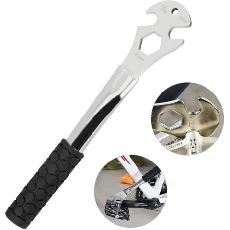 Clé à pédales de vélo, clé de boîtier de pédalier en acier allié, clé pour démontage de pédalier, outil de réparation de vélo, pédales 9/16 pouce / 15 mm / 24 mm (1/5)