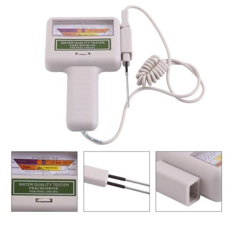 Testeur de Chlore pour Piscine, pH 7,2 à 7,8. Analyseur de Chlore Électronique Portable avec Mesure Automatique du Chlore pour Piscine. (1/5)