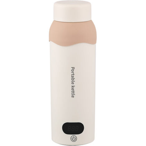 Bouilloire électrique de voyage, petite bouilloire portable en acier inoxydable 304 avec arrêt automatique et 6 réglages de température, idéale pour le thé, le café et le lait, 450 ml (1/5)