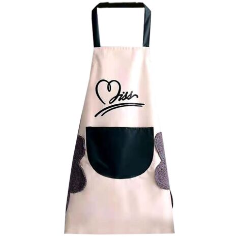 Tablier de cuisine avec poche pour torchon, col halter, imperméable et résistant à l'huile, idéal pour les travaux de fleuriste. (1/5)
