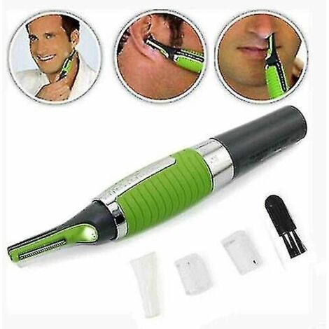 Tondeuse électrique pour poils de nez, ciseaux de précision pour oreilles, cou et sourcils.