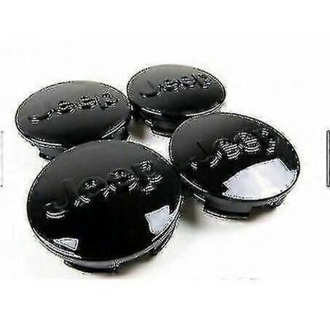 Enjoliveurs centraux noirs de 63 mm pour Jeep Grand Cherokee 2007-2015 (lot de 4 pour jantes de 20 pouces)