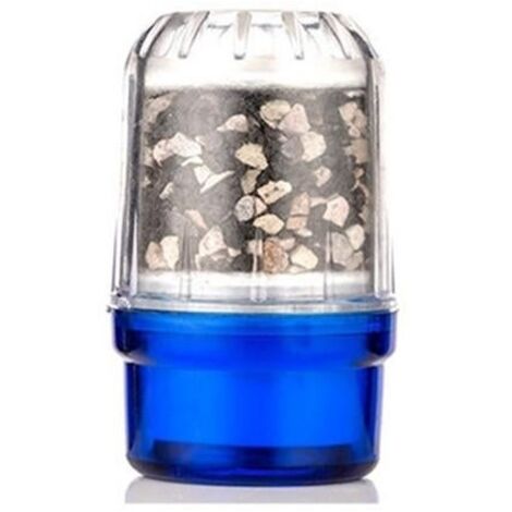 Filtre à robinet 2 unités, purificateur d'eau au charbon de bambou et aux ions négatifs, bleu