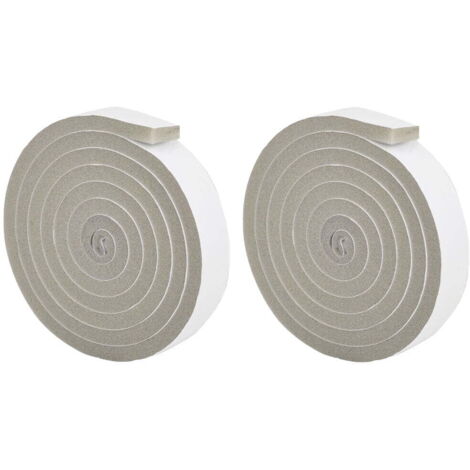 2 rouleaux de bande d’étanchéité adhésive pour portes et fenêtres bande de caoutchouc anti-choc pour fenêtres en verre bande de mousse insonorisante un rouleau de 3,0 cm x 1,0 cm x 2 m (1/5)