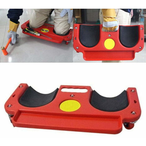 Genouillère à roulettes durable équipée de 5 roulettes omnidirectionnelles coussin en mousse souple poignée pratique et plateau à outils (1/5)
