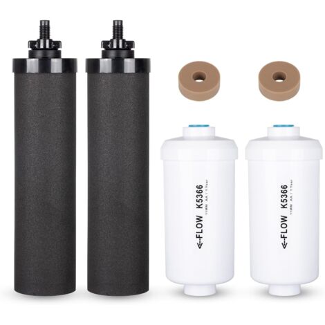 Lot de 4 filtres de rechange pour système de filtration par gravité Berkey BB9-2 Noir et PF-2 Fluorure