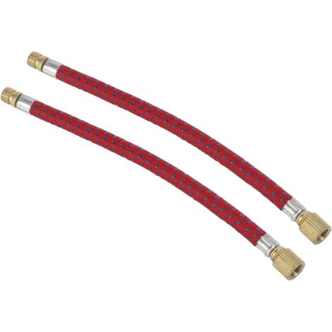 Tuyau d'extension de Pompe à vélo, Tuyau d'extension de gonfleur à Double Valve, matériaux en Nylon et cuivre 16,6 cm de Long pour la Maison pour l'extérieur (1/5)