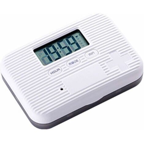 Boîte de rangement de médicaments Rappel de synchronisation électronique intelligent Boîte à pilules Gestionnaire d'alarme Conteneur de pilules (gris)- (1/4)