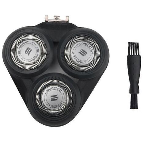 Tête de rasoir de rechange noire pour rasoirs électriques S5000, S5370, S5571, S5420, S5140, S5078, S5077, S5050 et S5082. (1/3)