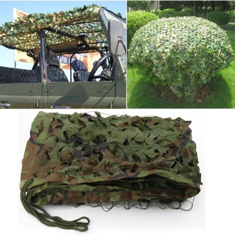 X 3m Woodland Filets de Camouflage Militaire Tactique pour Camping Chasse Tournage Vert (1/5)