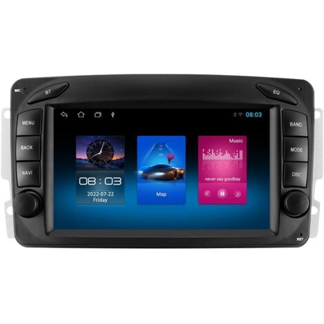 Processeur quadricœur, Wi-Fi version 1 + 32 Go, compatible CarPlay, système de navigation Mercedes-Benz 7 pouces avec caméra de recul (1/4)