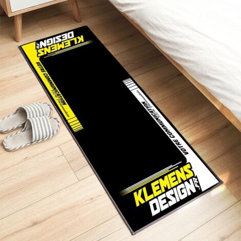 Tapis d'exposition pour moto 60 x 200 cm, antidérapant, idéal pour les passionnés de moto. Tapis décoratif, résistant aux taches et facile à nettoyer