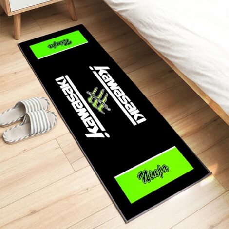 Tapis d'exposition pour moto 60 x 200 cm, antidérapant, idéal pour les passionnés de moto. Tapis décoratif, résistant aux taches et facile à nettoyer