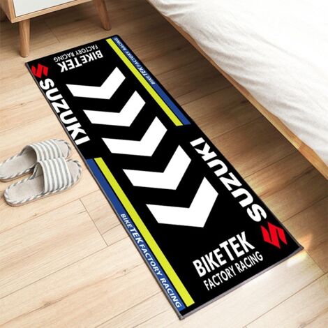 Tapis d'exposition pour moto 60 x 200 cm, antidérapant, idéal pour les passionnés de moto. Tapis décoratif, résistant aux taches et facile à nettoyer