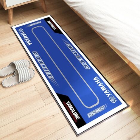Tapis d'exposition pour moto 60 x 200 cm, antidérapant, idéal pour les passionnés de moto. Tapis décoratif, résistant aux taches et facile à nettoyer