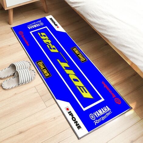 Tapis d'exposition pour moto 60 x 200 cm, antidérapant, idéal pour les passionnés de moto. Tapis décoratif, résistant aux taches et facile à nettoyer