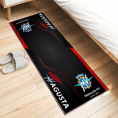 Tapis d'exposition pour moto 60 x 200 cm, antidérapant, idéal pour les passionnés de moto. Tapis décoratif, résistant aux taches et facile à nettoyer