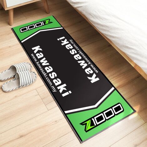 Tapis d'exposition pour moto 60 x 200 cm, antidérapant, idéal pour les passionnés de moto. Tapis décoratif, résistant aux taches et facile à nettoyer