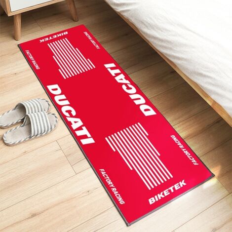 Tapis d'exposition pour moto 60 x 200 cm, antidérapant, idéal pour les passionnés de moto. Tapis décoratif, résistant aux taches et facile à nettoyer