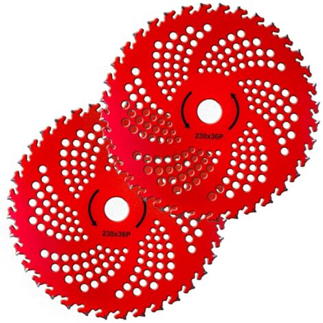 Lot de 2 lames en carbure de 9 pouces, 36 dents, adaptées aux débroussailleuses, taille-bordures et débroussailleuses (1/3)