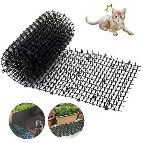 Jardinage Chat Scat Mat Tapis Répulsif Anti-Chat Avec Des Bandes De Piquants Spikes Sangles Garder Le Chat Chien À L'écart De Creuser,400X28CM