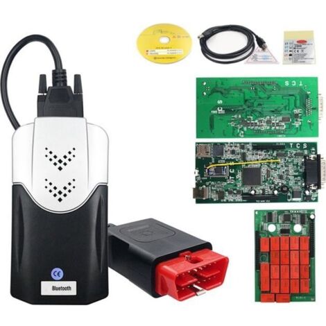 Basetbl – Outil de diagnostic OBD DS150E – Bluetooth – Compatible avec plus de 4000 véhicules – Lecture et effacement des codes d'erreur – Accès à tous les systèmes SLR