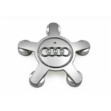 Jeu De 4 Caches-Moyeux 4f0601165 N Roue Emblème, Pour Enjoliveurs De 135 Mm Pour Audi (argent)