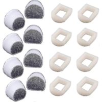 Lot de 16 préfiltres en mousse et filtres à charbon actif, compatibles avec l'abreuvoir Petsafe Drinkwell Inox 360 Avalon Fg2025031701095
