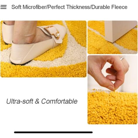 Tapis de bain 60x100cm uni coton Flair mangue