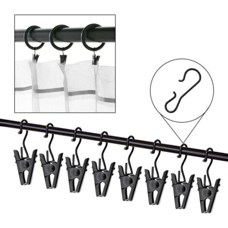 2 Supports De Tringle à Rideaux Auto-adhésifs - Sans Perçage - Porte Jusqu'à 13 Kg - Pour Salle De Bain, Verre, Carrelage