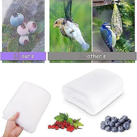 Sacs De Protection Fruits Filet - Lot De 50 - 30x40 Cm - Cordon De Serrage - Pour Jardin, Anti-oiseaux, Insectes
