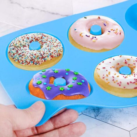 Moule à Donuts Antiadhésif En Acier Carbone | 6, 9 Ou 12 Cavités Pour Cuisson Maison | Parfait Pour Desserts, Goûters Et Fêtes