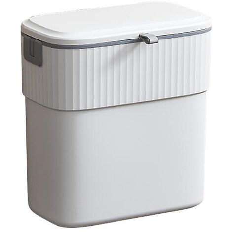 Humkopnl Poubelle Murale Sans Perçage | De Comptoir Avec Couvercle | Suspendue Peu Encombrante | Accessoires De Cuisine Pour Salle De Bain, Chambre à Coucher, Toilettes