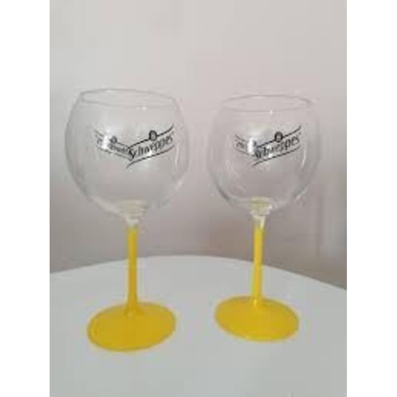 Verre Schweppes Jaune