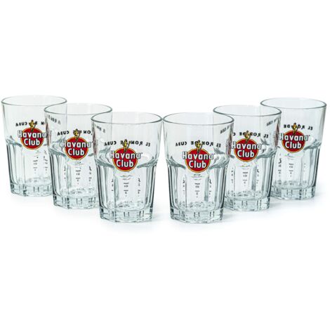 Lot de 6 verres Havana Club - Gobelets motif rhum - Neufs