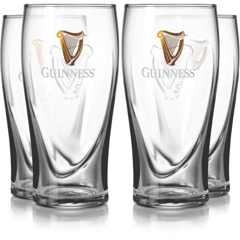 Lot de 4 verres Guinness - 20 oz - Gravity Pint - Officiel Guinness