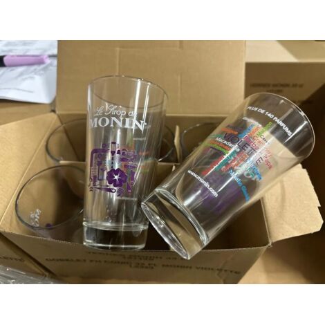 Lot de 6 verres Monin - 35 cl - Modèle Violette - Neufs