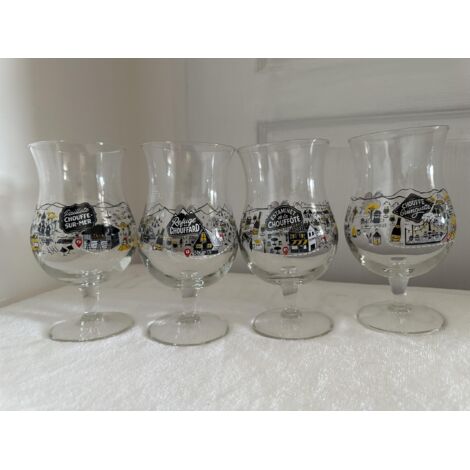 Lot De 2 Verres Ferrari Peints Or 24 Carats - Design Eleanor Von Neumann, Rares, Occasion