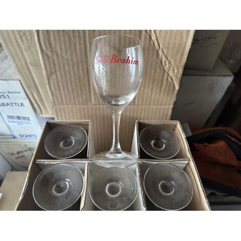 Lot de 6 verres Sidi Brahim - 15 cl - Verres à vin - Neufs