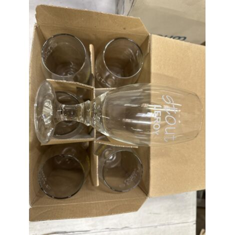 Leroy Stout - Lot de 6 verres à bière 25 cl - Neuf