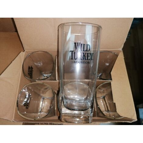 Wild Turkey - Lot de 6 verres highball 33 cl