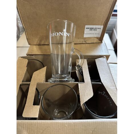 Lot de 6 verres Monin - 29 cl - Verres latte - Neufs