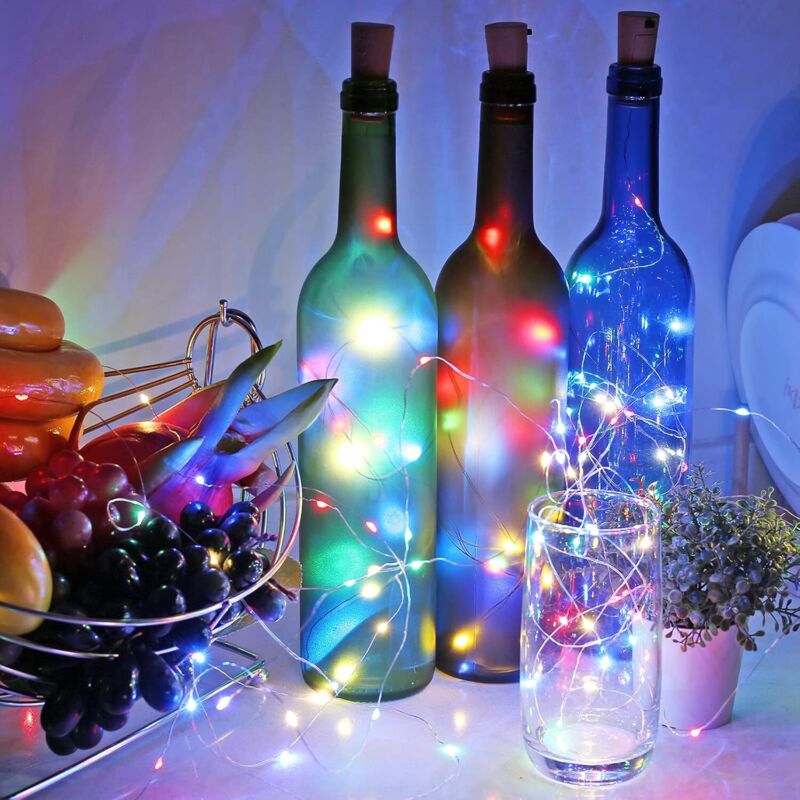 Gvolatee 12 pièces Guirlande Luineuse, Lapes de 2, LED Bouteille Gvolatee 12 pièces Guirlande Luineuse, Lapes de 2, LED Bouteille