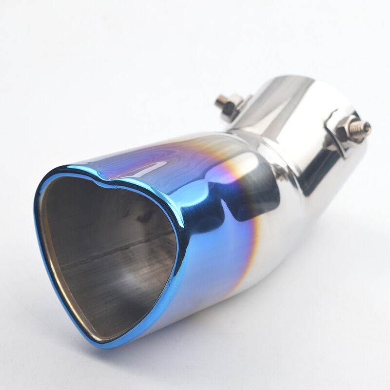 Tuyau Acier Inoxydable Chrome Échappement Queue Silencieux Embout Tuyau Argent Voiture Accessoires Silencieux Universel Voiture Silencieux Embout Rond Echappement Voiture (Color : 09