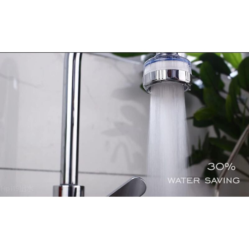 ASANMU Filtre Robinet Anti Calcaire Rotatif 360° Avec 6 Cartouches - Purificateur Eau Cuisine