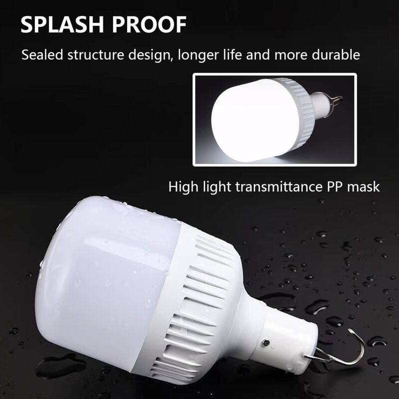 Tube LED Rechargeable USB Type-C - Lampe Portable Étanche 3 Modes, 1200 MAh, Pour Camping Urgence Maison Extérieur, ABS Robuste